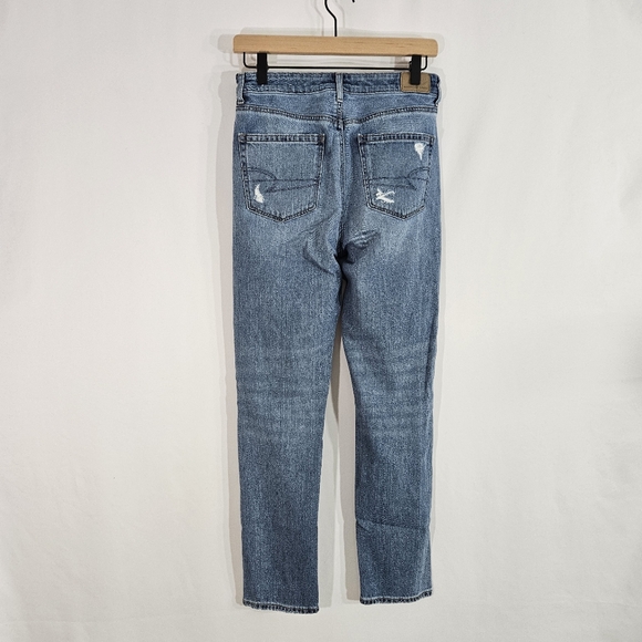 American Eagle Outfitters Distressed Mom Jean Womens Size 4 - Picture 3 of 16